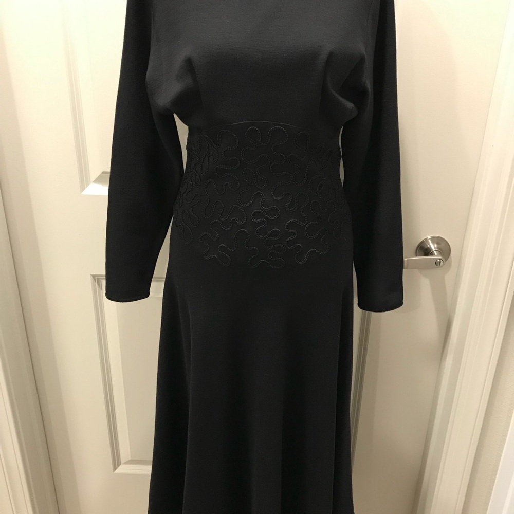 Andrea Jovine Black Long Sleeve Dress